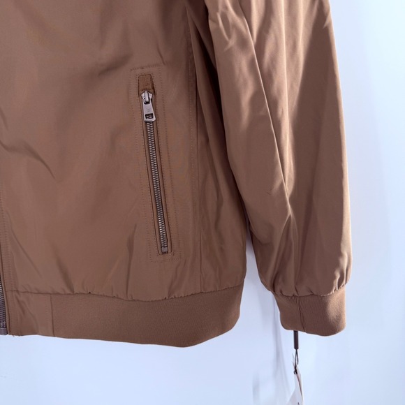 Calvin Klein Mens Bomber Jacket Brown Water Resistant Full Zip CM107904 XL NWT - Picture 3 of 8
